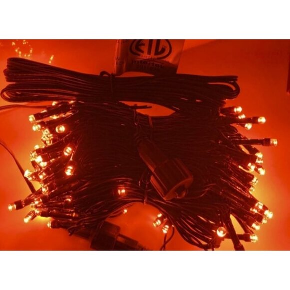 164FT 500 LED Orange Halloween Lights, 8 Modes Waterproof Plug in String Lights - Picture 2 of 3